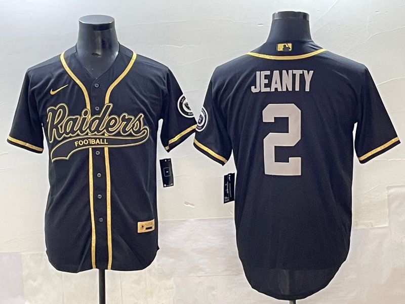 Men 2025 Oakland Raiders #2 Jeanty Black Joint Name Nike Limited NFL Jersey style 1->oakland raiders->NFL Jersey